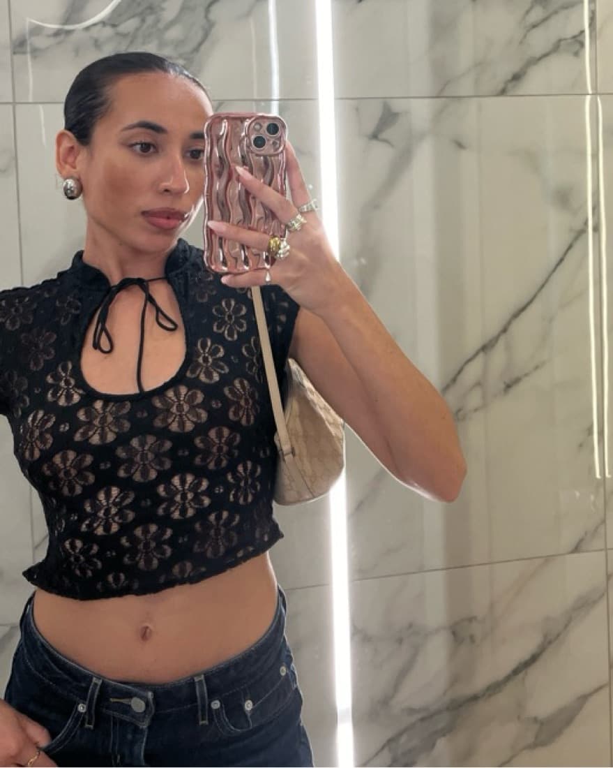 Princess Polly Cutout Lace Top   - Image 1