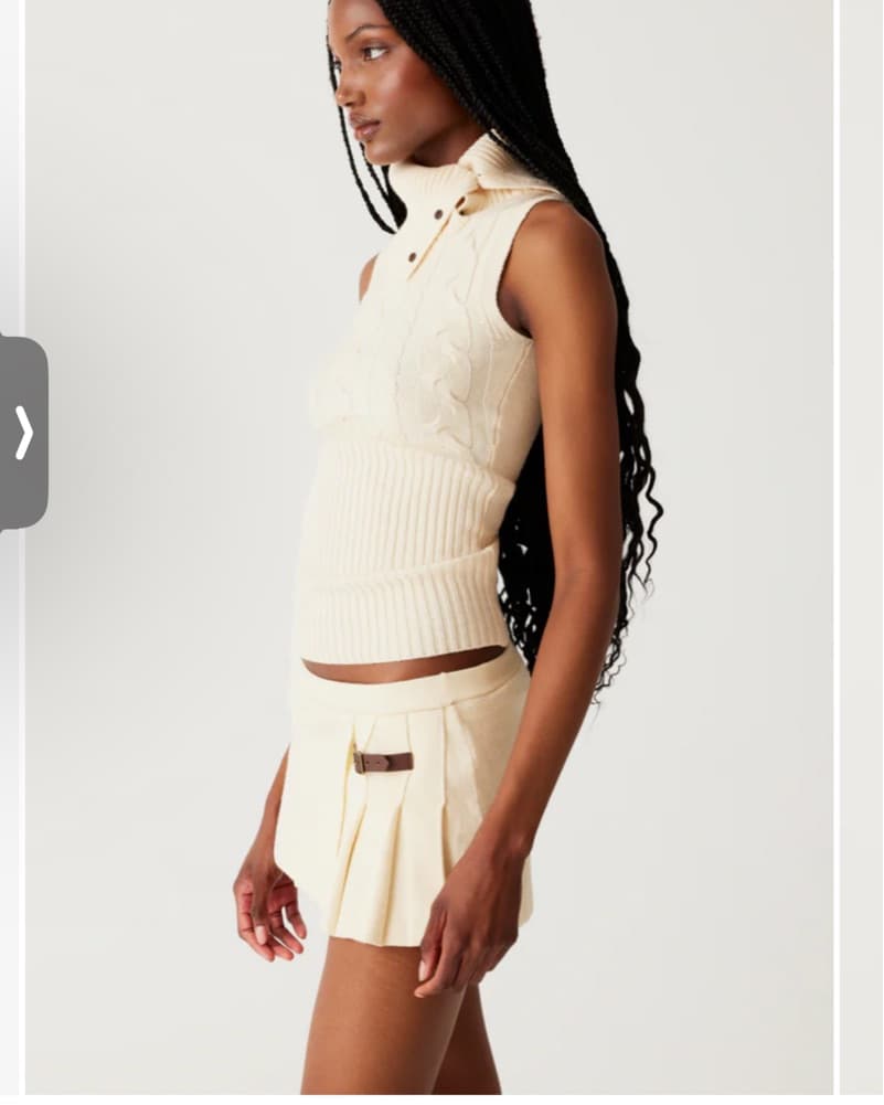 Axel Cable Cloud Knit Sleeveless Sweater - Image 1
