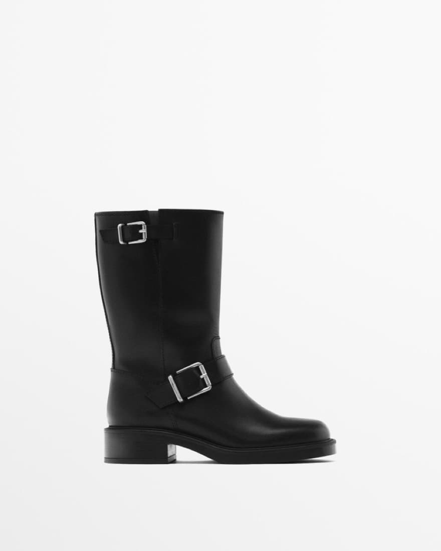 Massimo Dutti Buckle Boots - Image 1