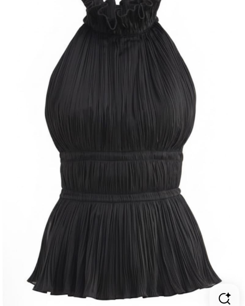 Open Back Pleated Top - Image 1