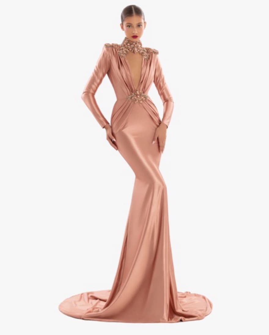 Custom Evening Gown Size 4, 34B/C  - Image 2