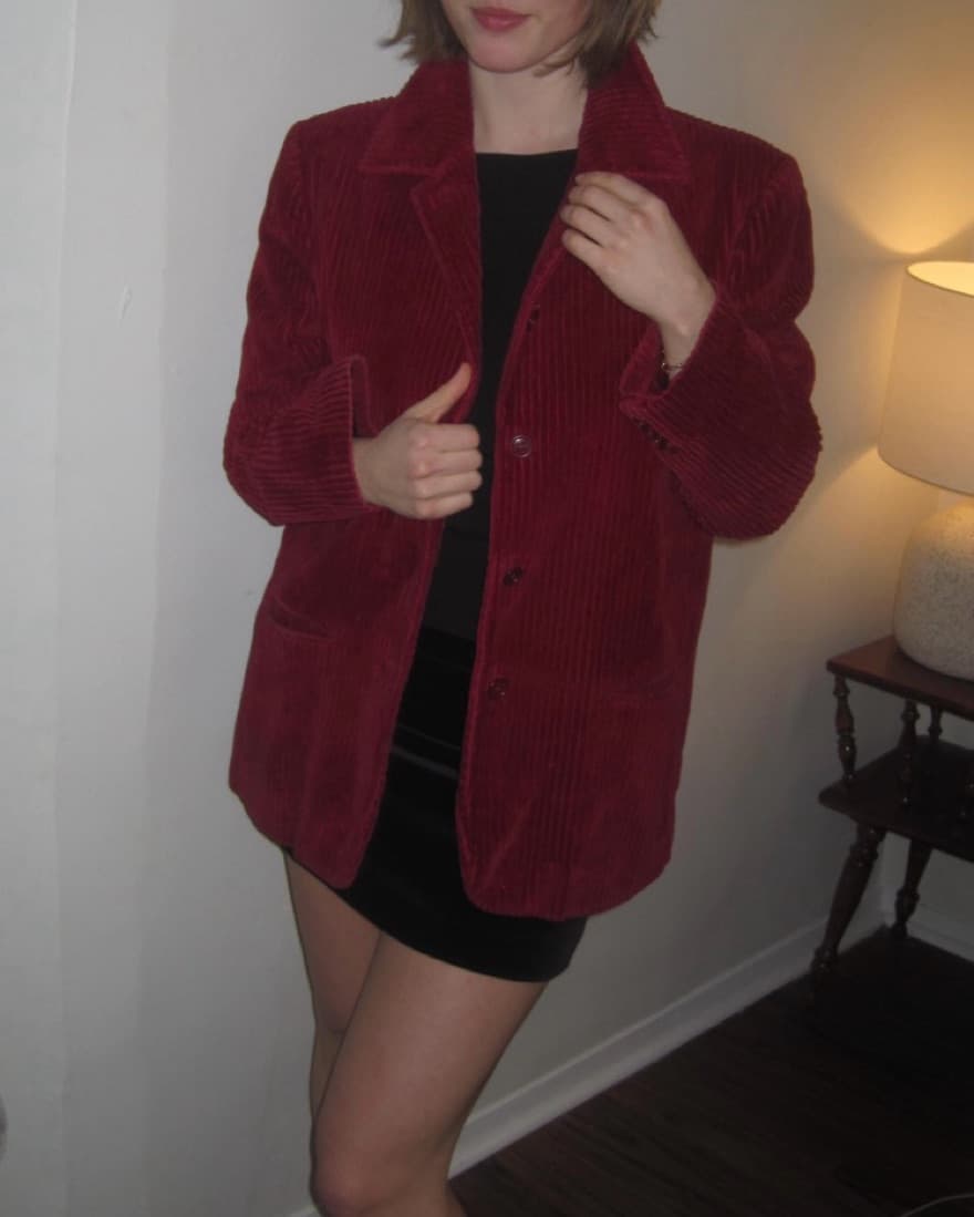 Cordouroy Red Jacket - Image 1