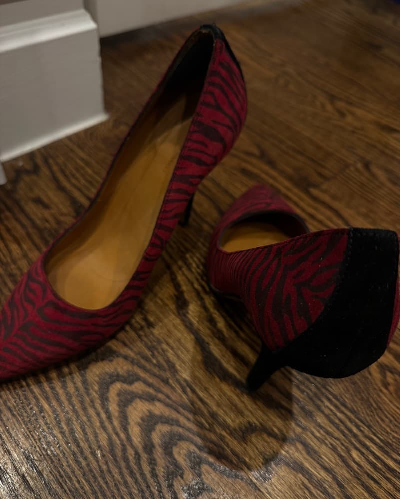 Isabel Marant Animal Print Red Heels - Image 1