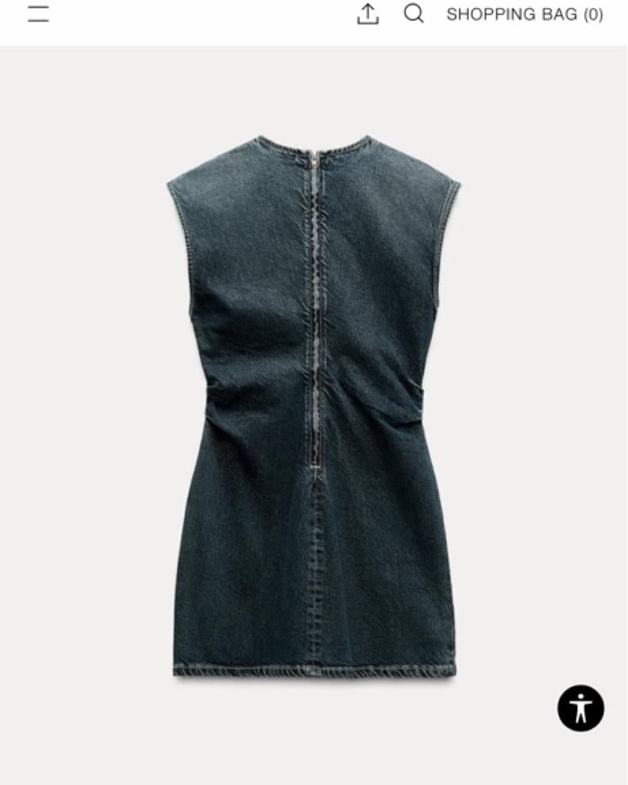 Zara Mini Denim Dress - Image 2