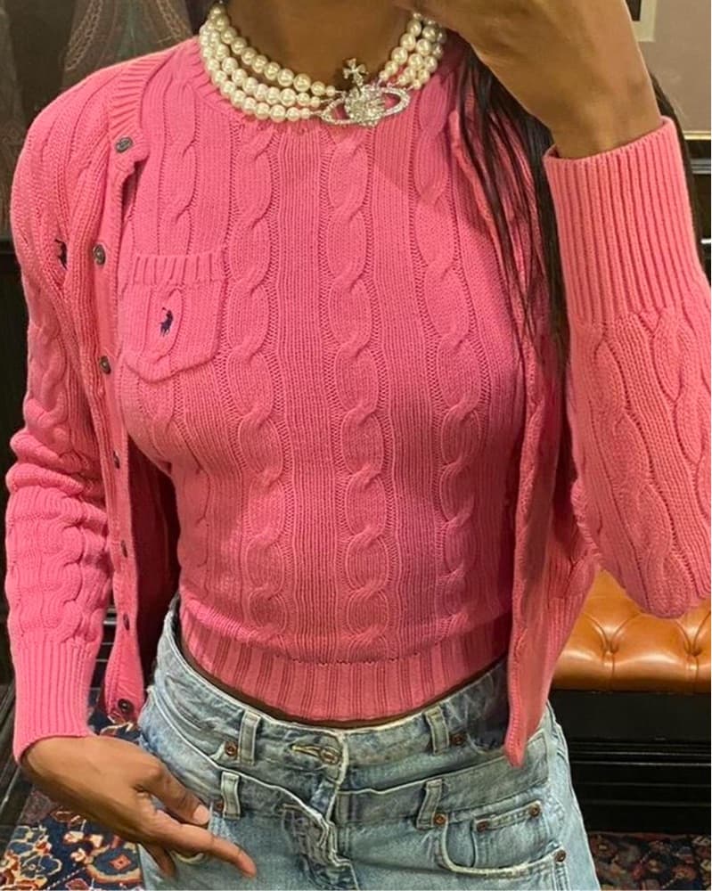 Polo Ralph Lauren cable Knit Sweater Set - Image 1