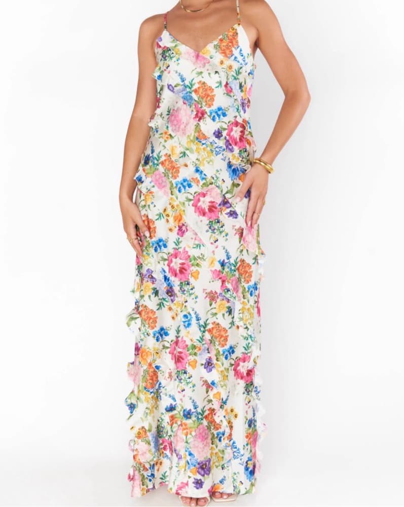 Ruffle Floral Dress - Image 1