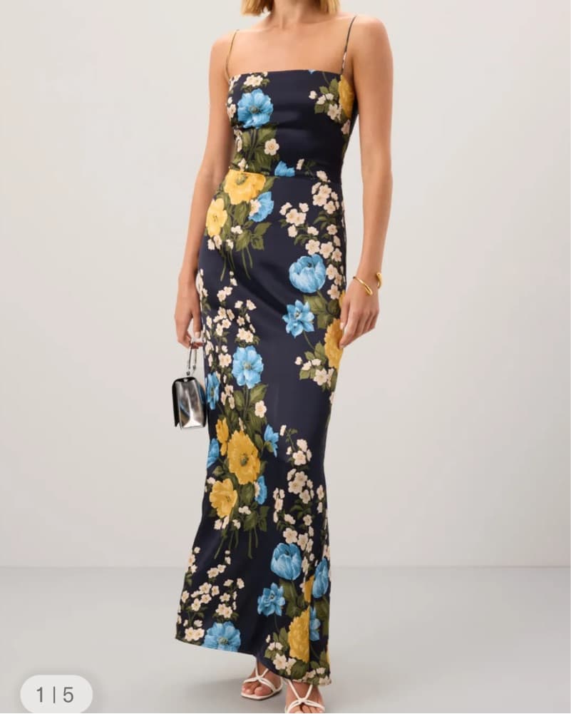 Navy Frankie Silk Dress - Petite! - Image 3
