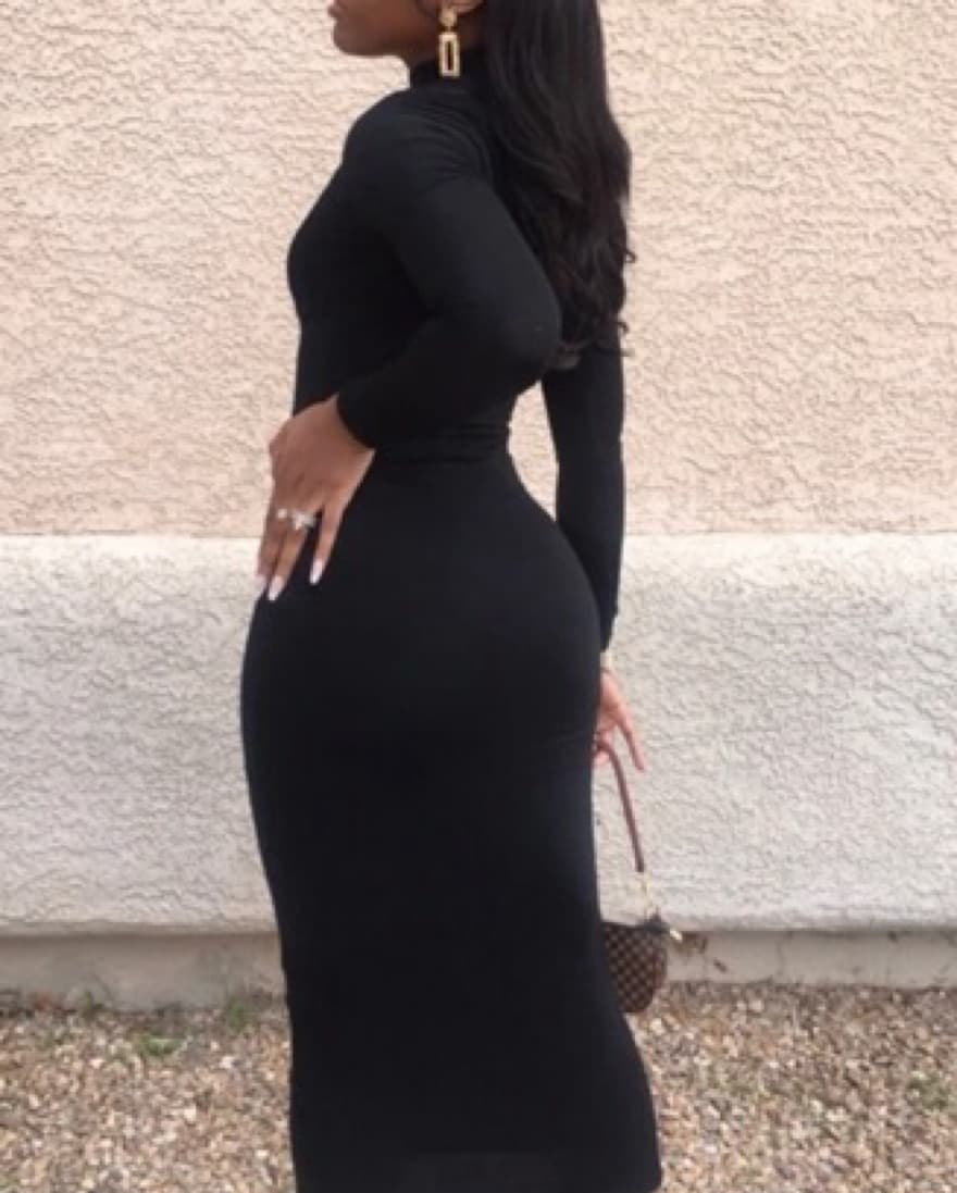 turtleneck black maxi - Image 4