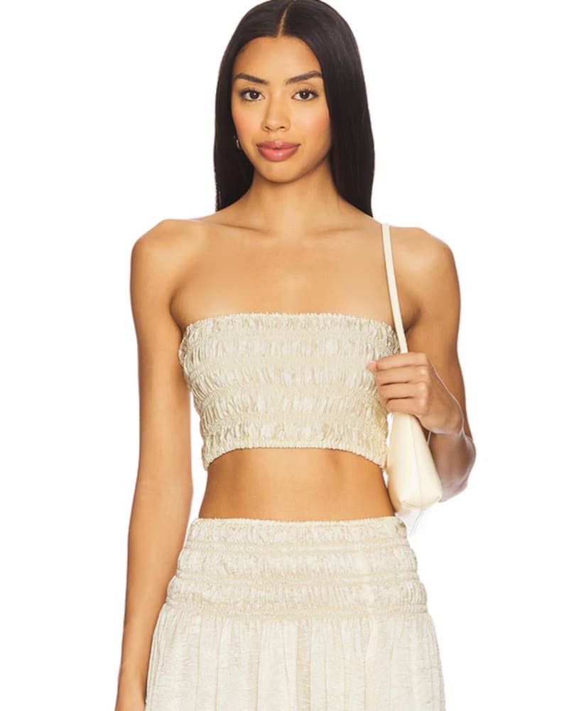 Enza Costa Smocked Bandeau And Skirt - Image 2