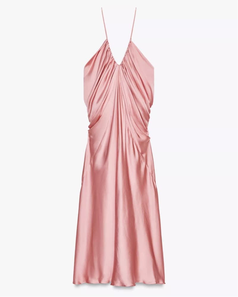 Satin Maxi Open Back Dress - Image 2