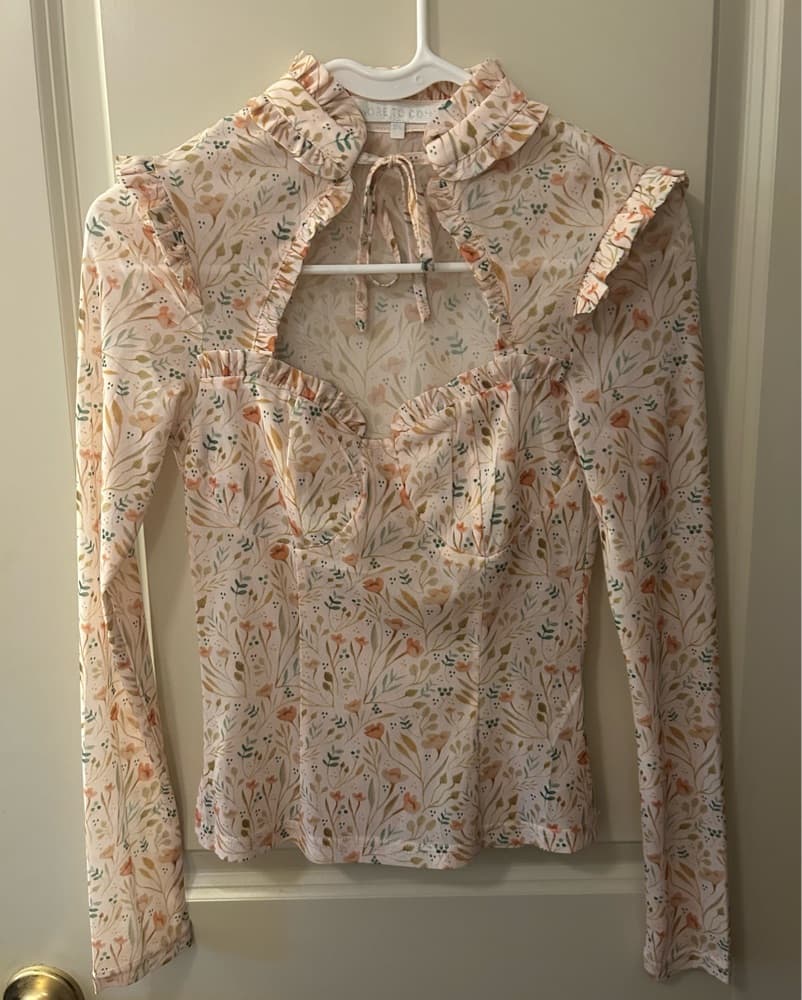 Xoey Long Sleeve Top in Blush Multi - Image 2