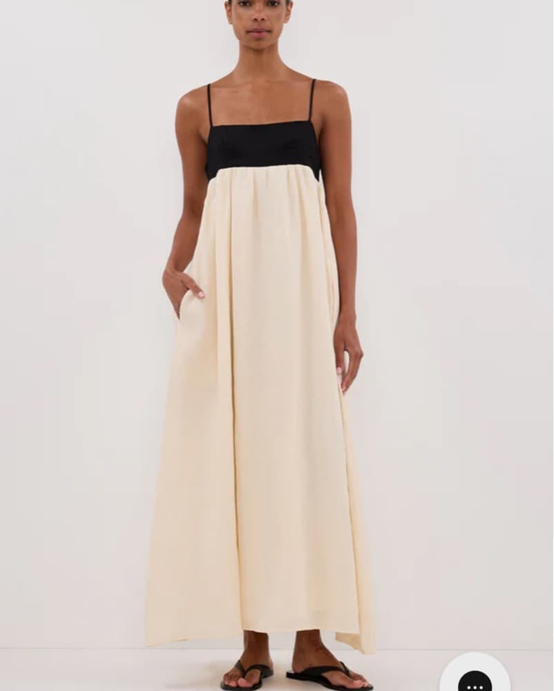 Dissh ELENA BUTTERMILK LINEN MAXI DRESS - Image 1