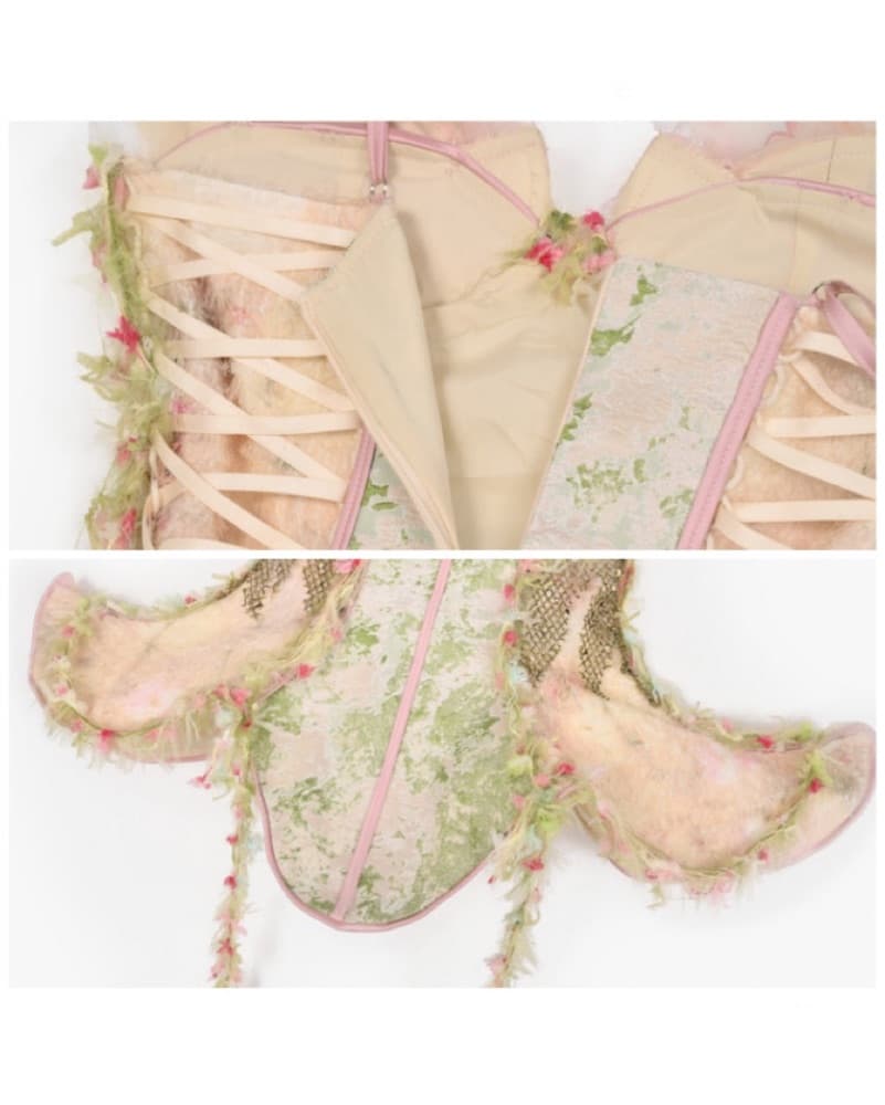 Enchanting Floral Garden Corset - Image 5