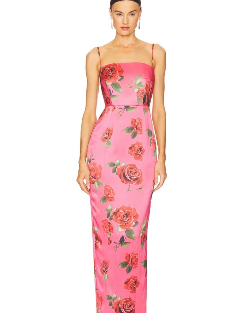 Sau lee Sofia Floral Rose Pink dress - Image 4