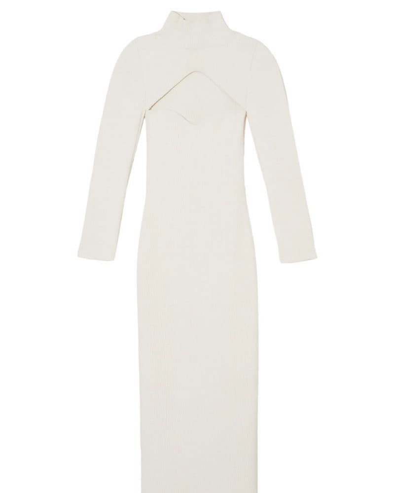 Khaite Mischa Cutout Ribbed-Knit Midi - Image 1