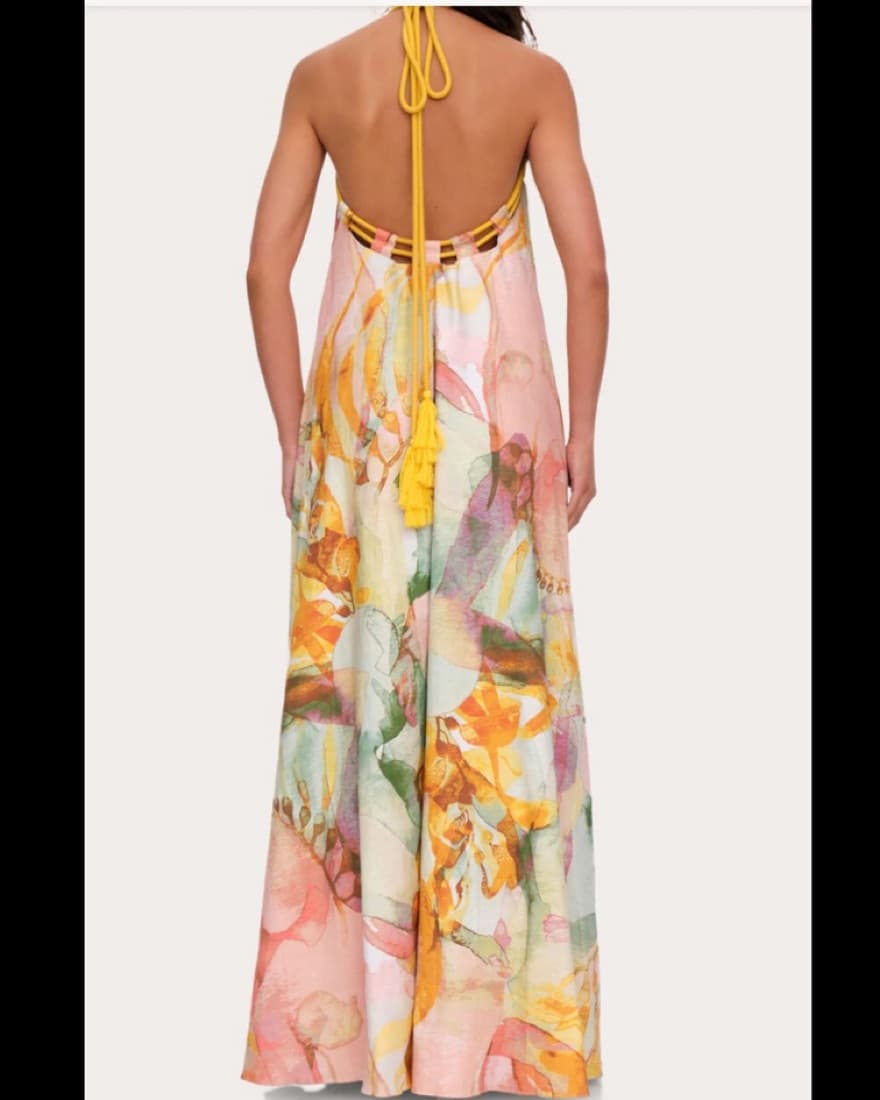 Andrea Iyah Printed Colorful Maxi Dress - Image 3