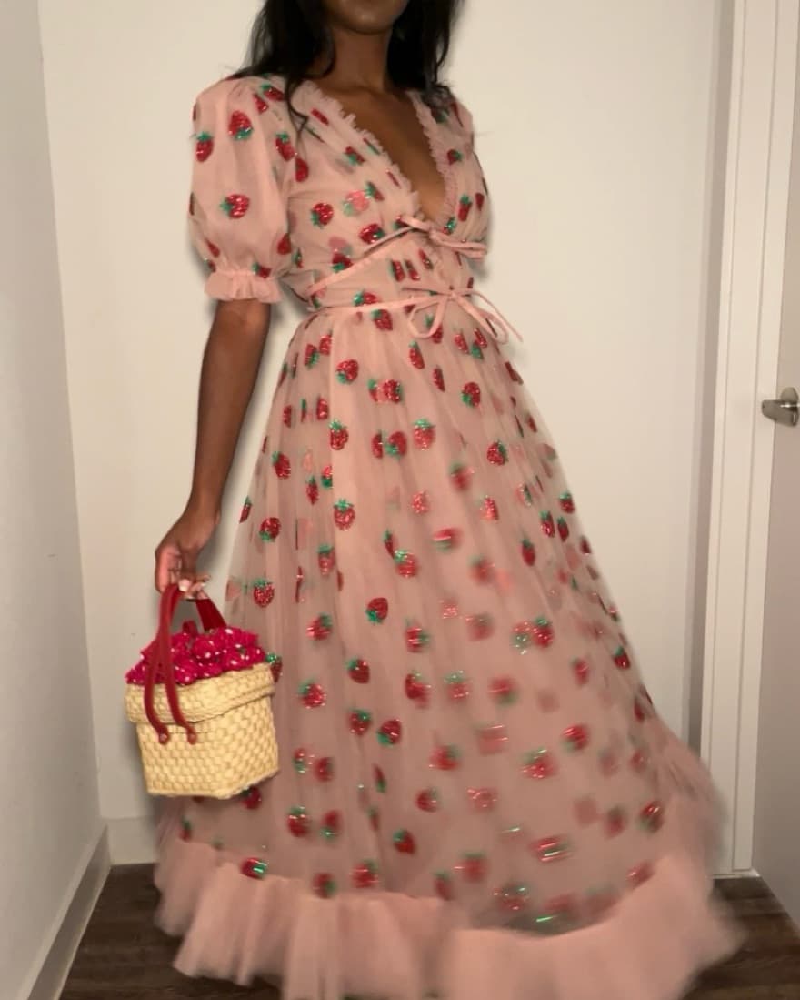 Viral Strawberry dress - Image 2