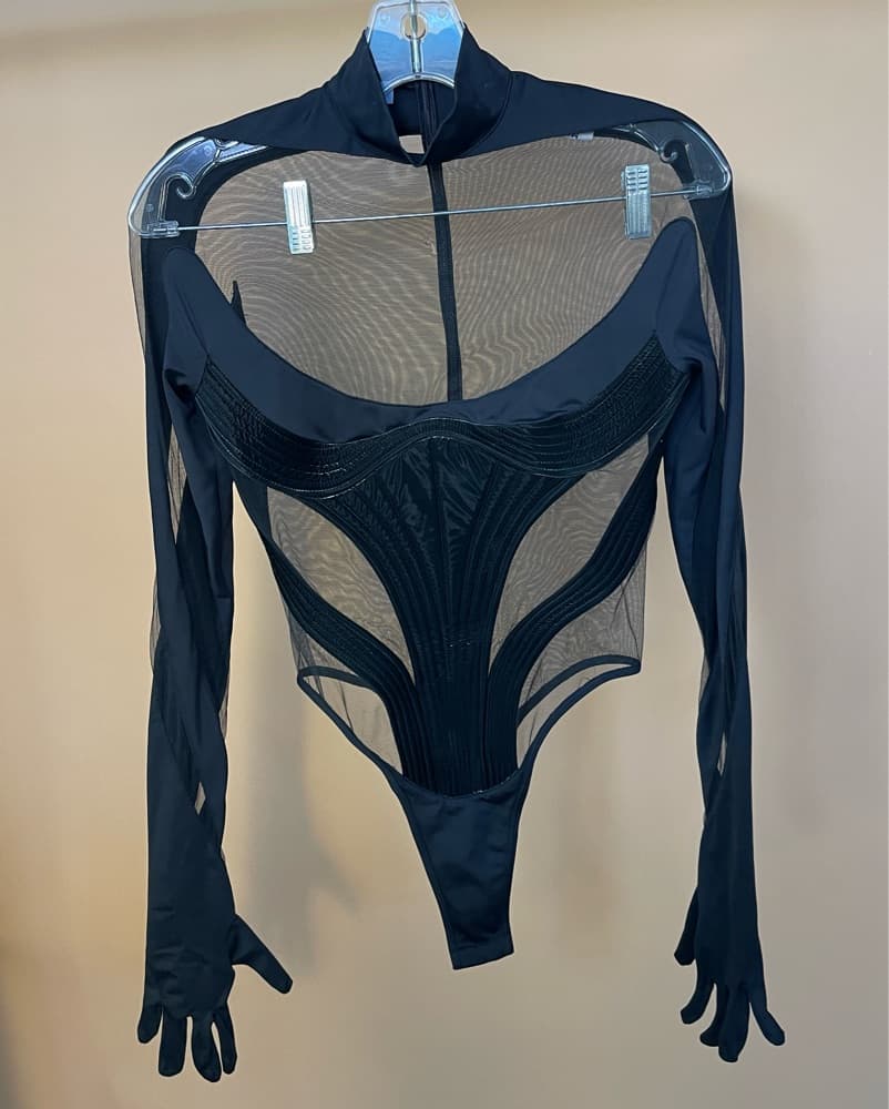 Mugler FW22 Runway Gloved Bodysuit - Image 3