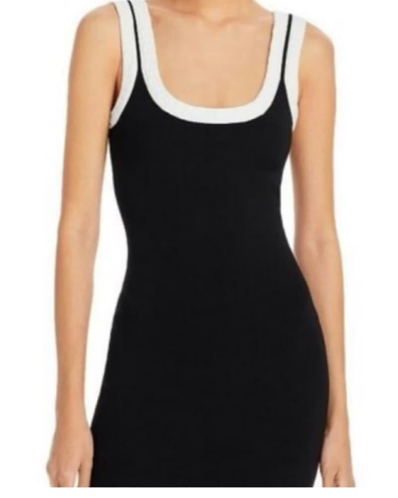 Jacquard Trim Tank Mini Dress Colorblock - Image 2