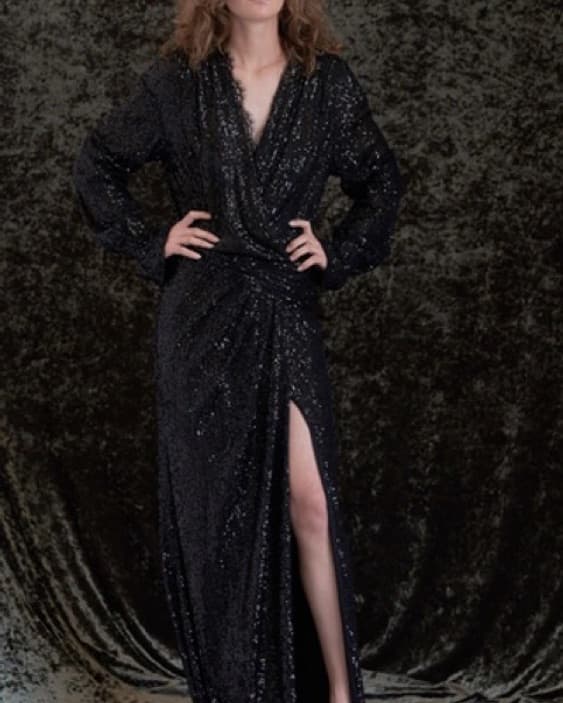 Sequin & Lace Drop Waiste Gown - Image 3