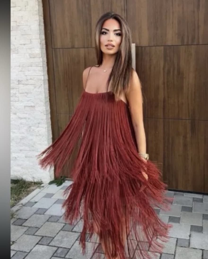 Zara strappy fringed dress 2712/835 - Image 4