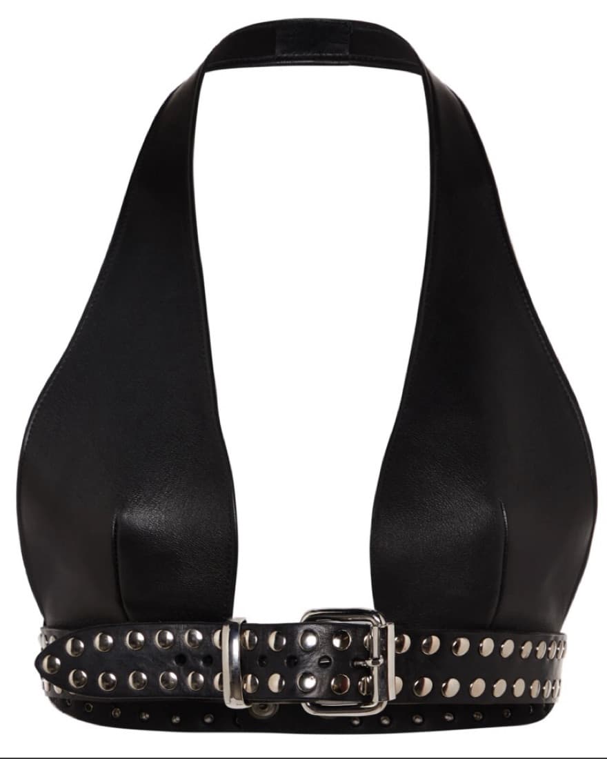 R&M Leathers Black leather Halter Top - Image 3