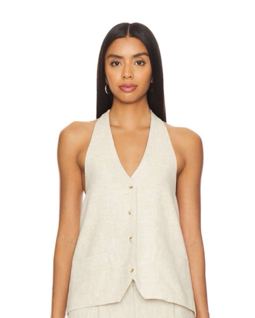 Lioness Hills Halter Top in Oatmeal - Image 1