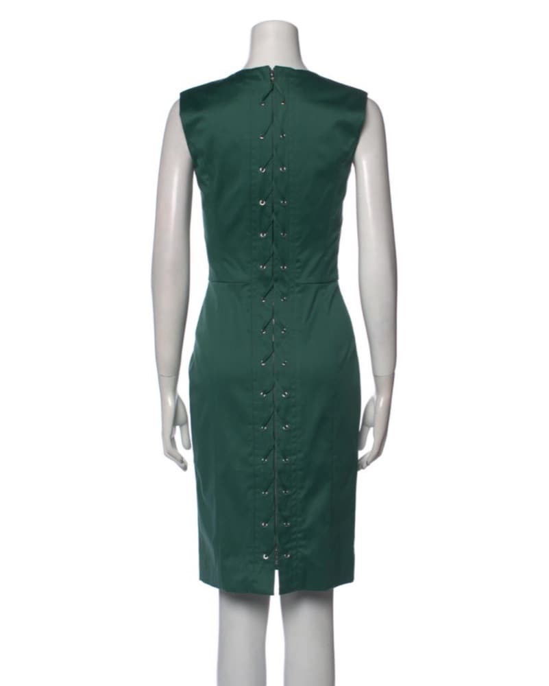 YSL Saint Laurent Green Dress - Image 2