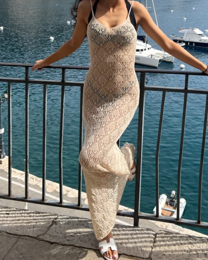 TigerMist Crochet Maxi Dress - Image 5