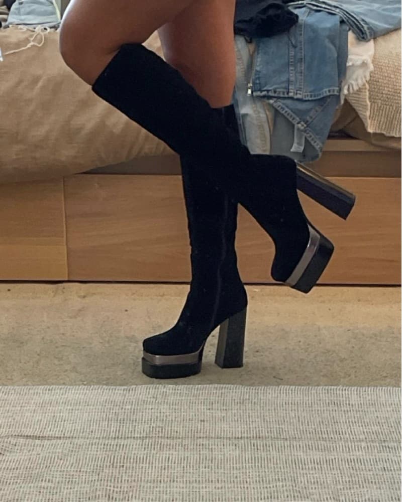 Jeffrey Campbell Suede Platform Boots - Image 1