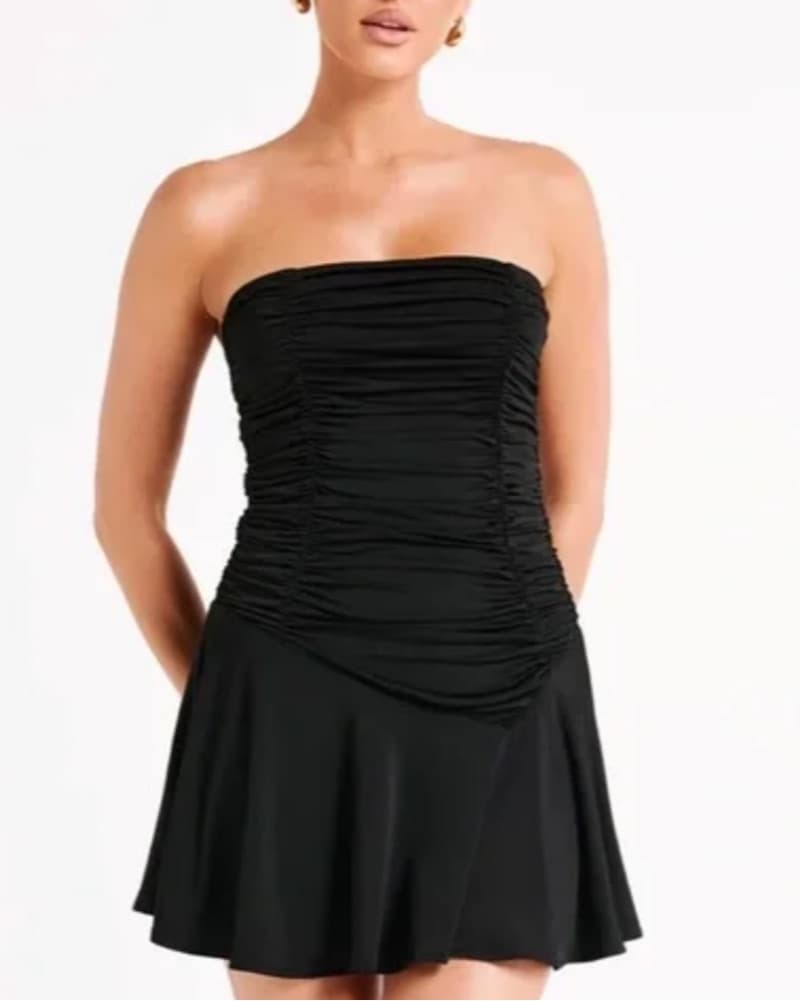 Meshki Black Strapless Mini Dress  - Image 1