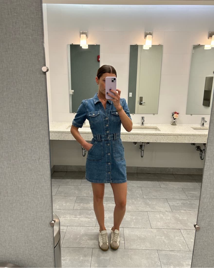 Mini Denim Dress - Image 3