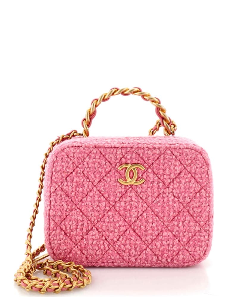Chanel Woven Top Handle Vanity Case - Image 2