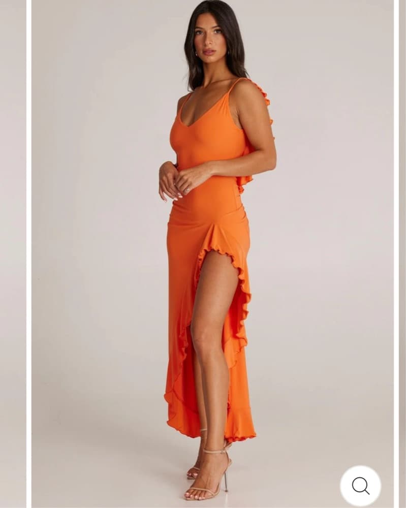 Red Gabriella Midi With Slit - Image 2