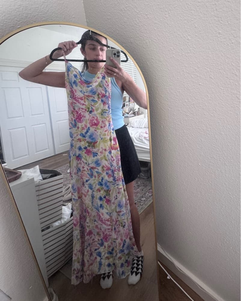 Maxi Cowl Neck Floral Dress - Image 2