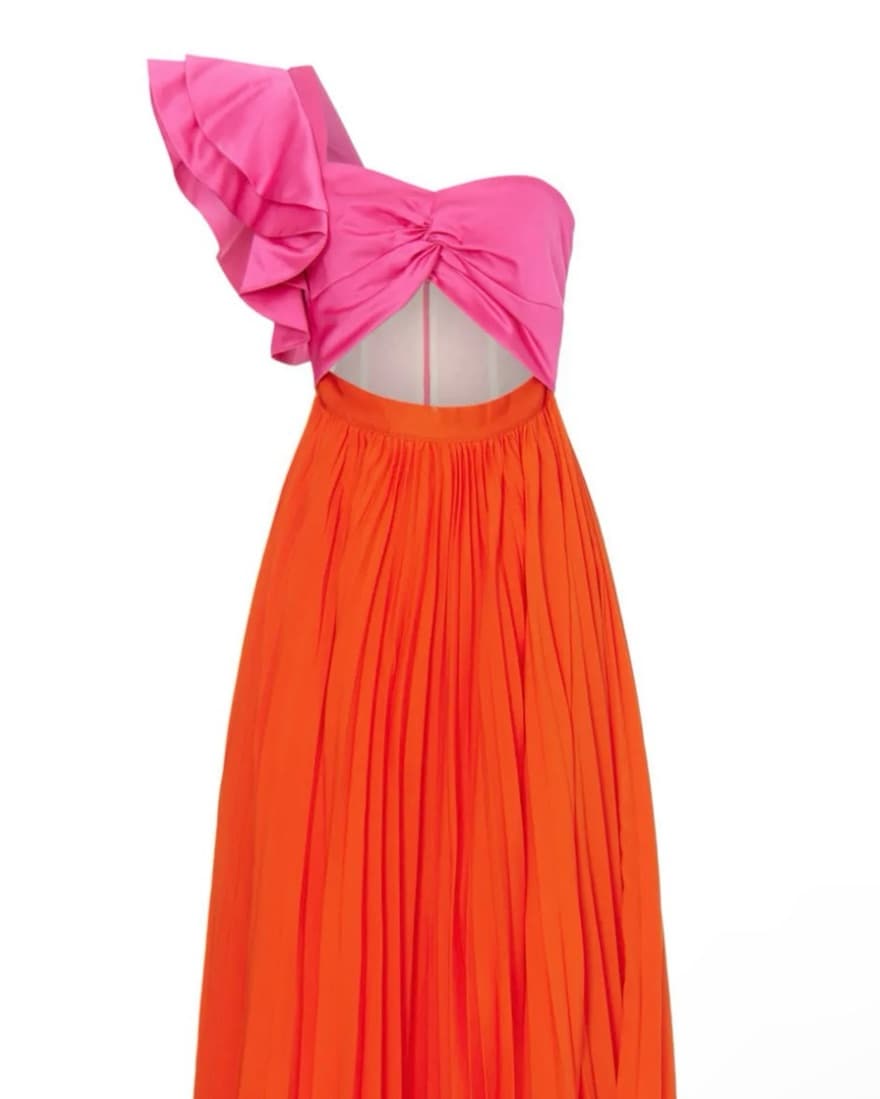 AMUR Pink Cleopatra Pleated Dress - Image 3
