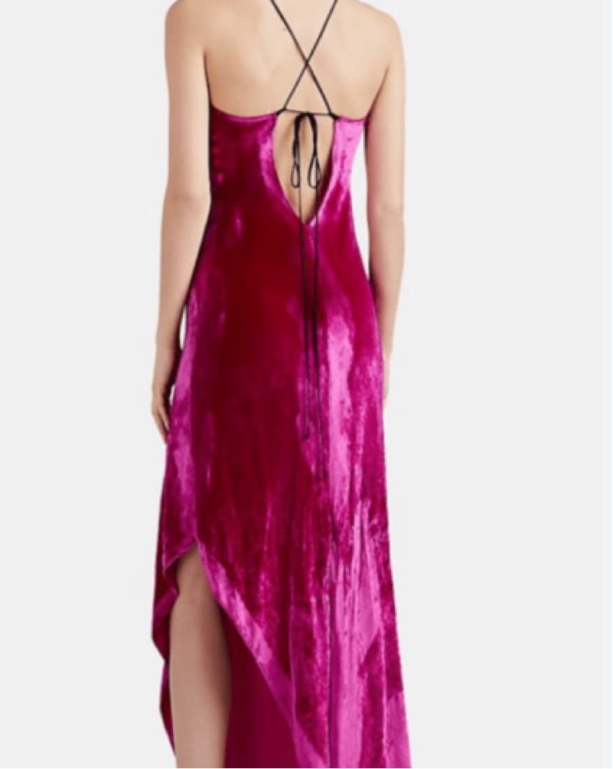 JUAN CARLOS OBANDO VELVET FUCHSIA ASYMME - Image 2