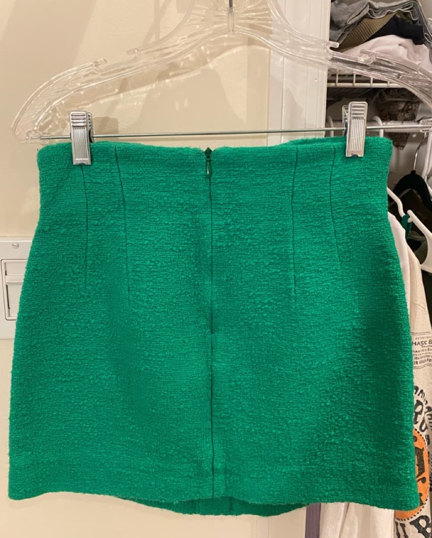 Zara Green Mini Skirt - Image 3