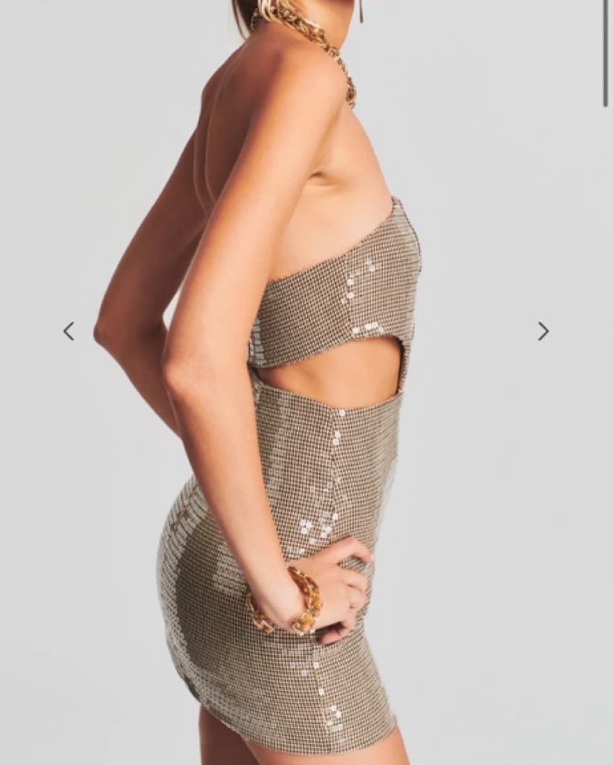 RETROFETE SEQUIN HOUNDSTOOTH DRESS - Image 4