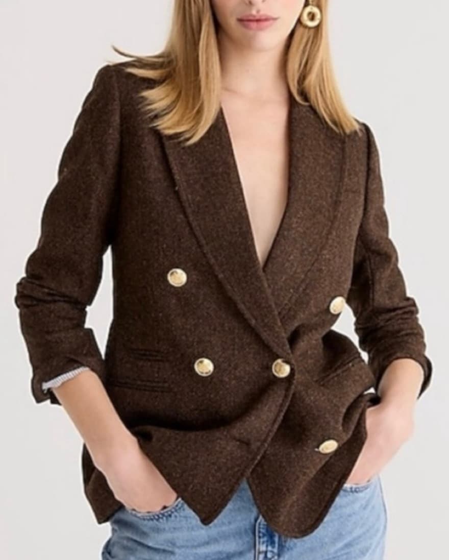 Bristol blazer in chocolate herringbone  - Image 1