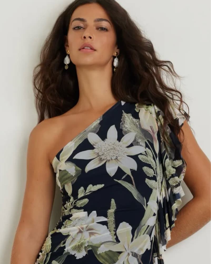 Nordstrom Floral One-Shoulder Maxi Dress - Image 1