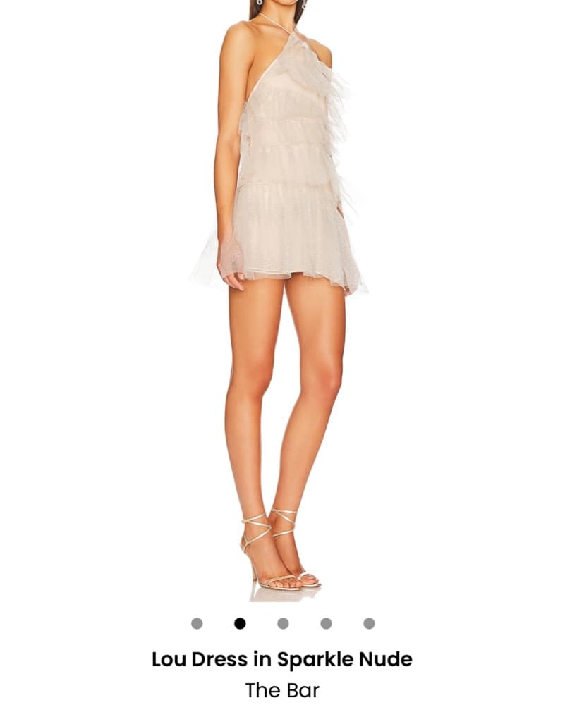 The Bar Lou Dress Nude Sparkle - Image 2