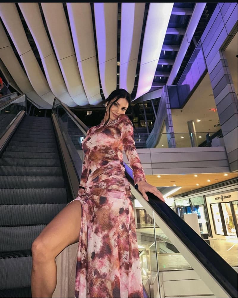 Lea Mesh Dress in Tie Dye - Image 4
