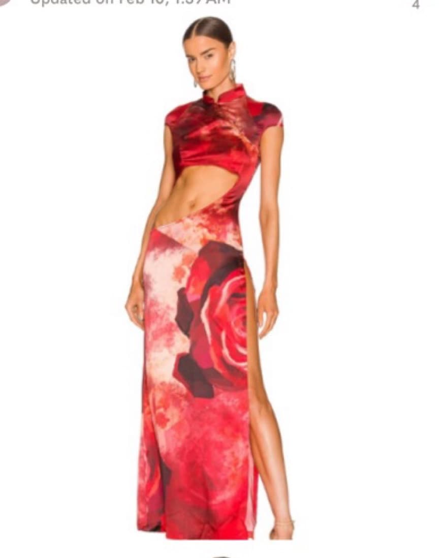 Kim Shui Cut Out Red Qi Pao Dress - Image 3