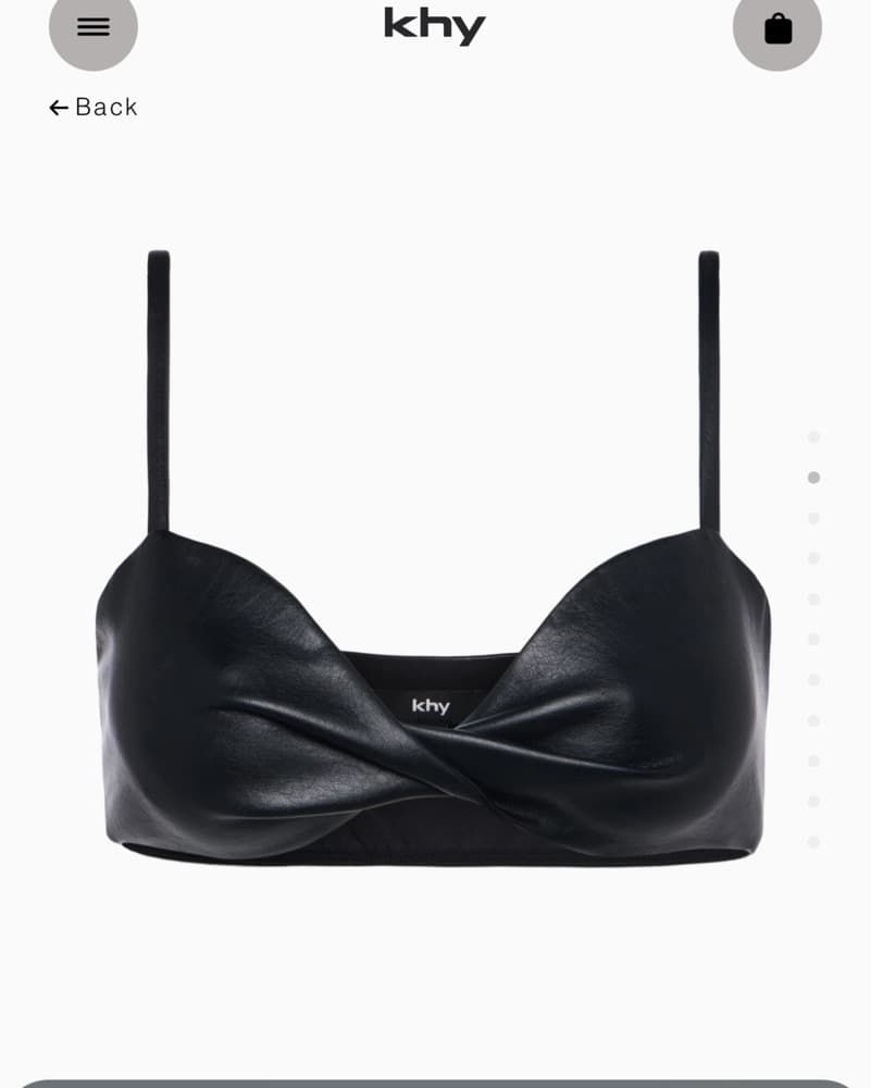 Khy Faux Leather Twist Bralette - Image 2