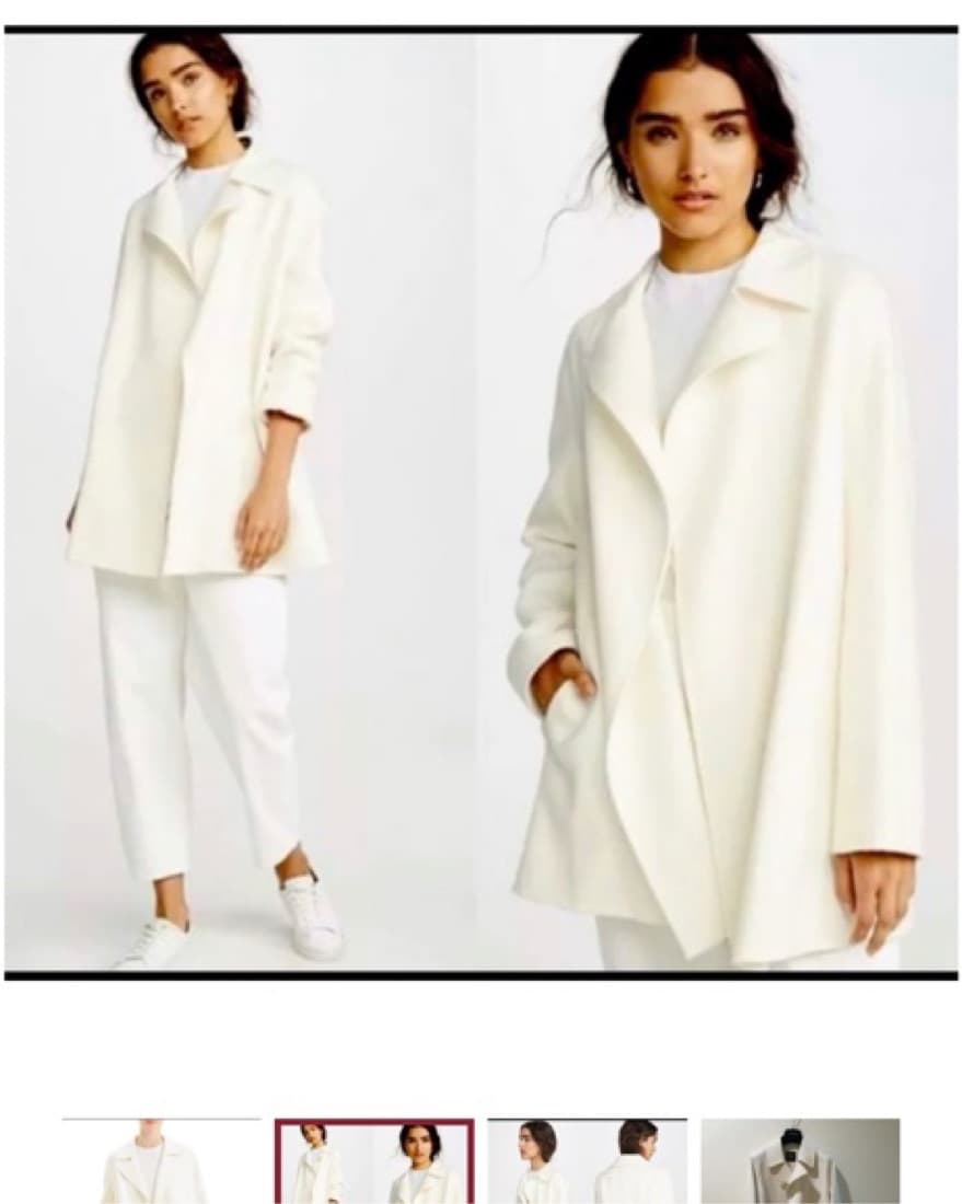 Ivory White Theory Trench Coat - Image 2