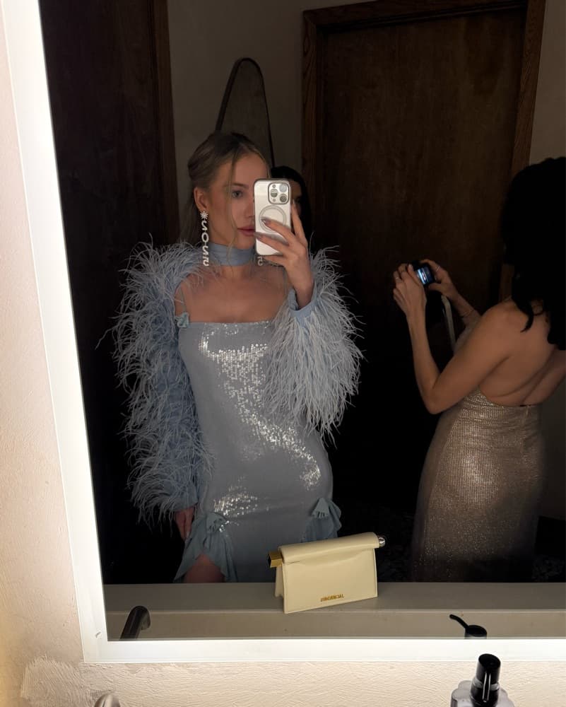 Sequin Dress And Feather Jacket Bundle - Image 2