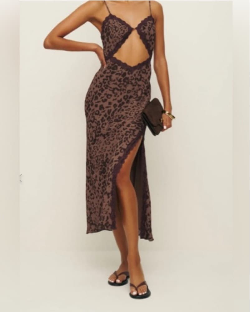 Reformation Brown Cheetah Dress - Image 3