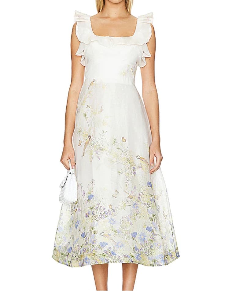 ZIMMERMANN HARMONY FRILLED MIDI - Image 1