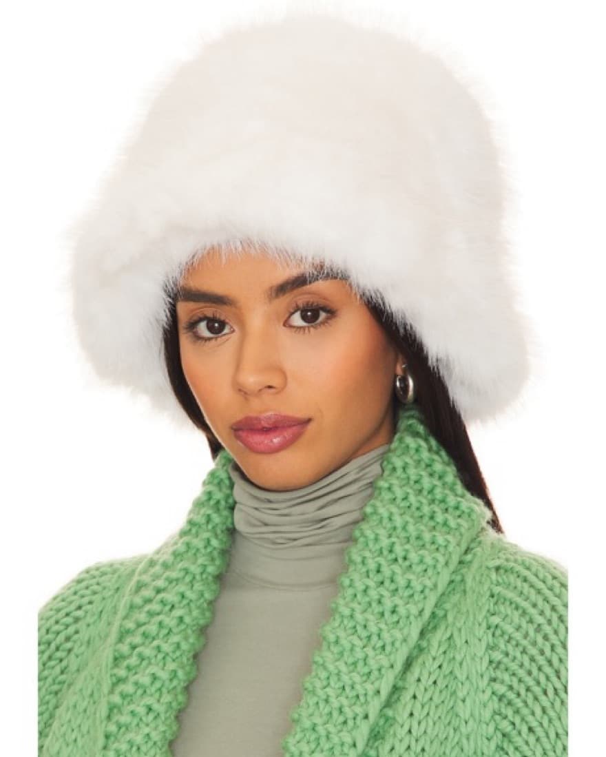 Lamarque Kayley Bucket Hat in Ivory - Image 1